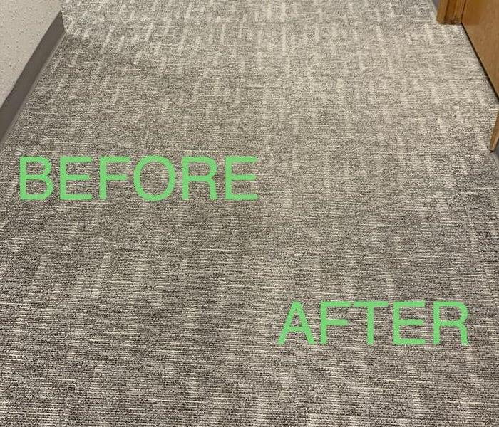Commercial carpets before cleaning